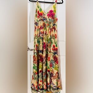 Me 2 Magic Multicolor Floral Sleevless Maxi Dress Large